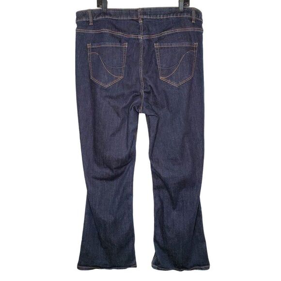 Lane Bryant Genius Fit Jeans Bootcut Sz 22 Dark Denim - Picture 2 of 3